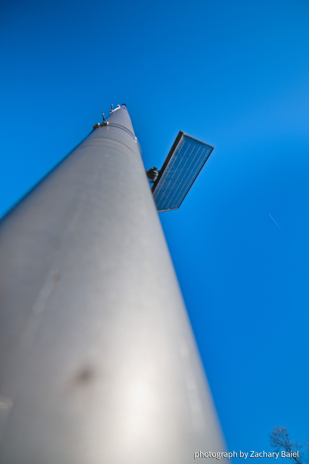 Flag pole at Happy Hollow School in West Lafayette, Indiana | November 2022